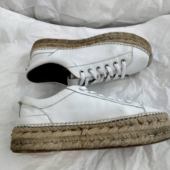 McQ Alexander McQueen Sade Runner Nappa Leather Espadrille White Size 41 size 11 - Picture 10 of 14